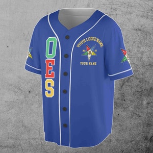 Custom Name Order of the Eastern Star Masonic Lodge OES Pentagon Up Unisex Baseball Jersey S-5XL image 5