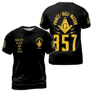 Personalized Light From East Prince Hall Mason 357 T-shirt S-5XL