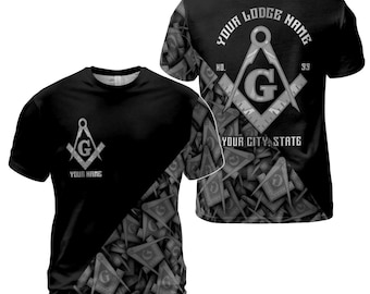 Aangepast meerkleurig Masonry Master Mason-T-shirt heren S-5XL