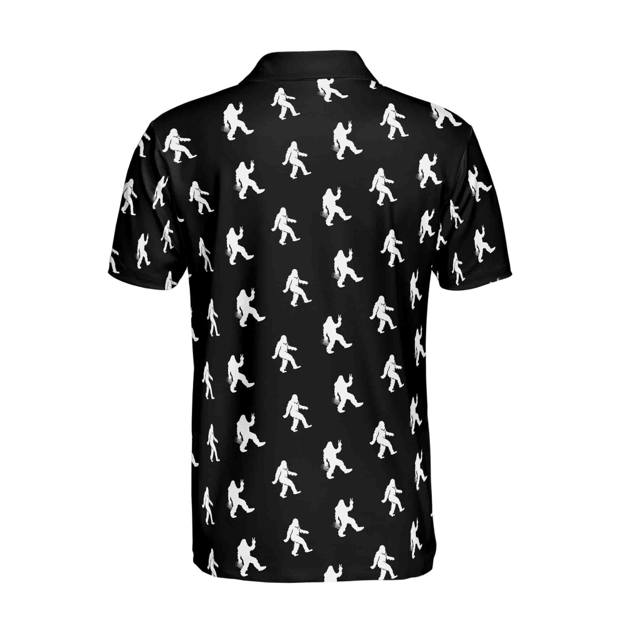 Funny Bigfoot Sasquatch Silhouette Golf Men's Polo Shirt S-5XL - Etsy