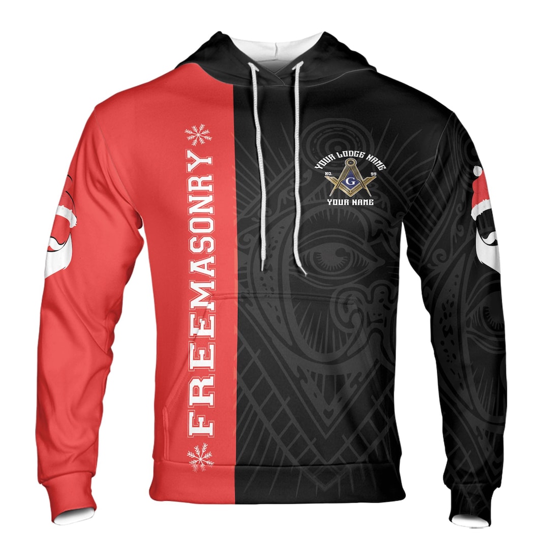 パーソナライズされたメリークリスマスメイソンお祝いの時間パーカーS