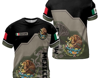T-shirt Stampata In 3D Bandiera Messicana Moda Uomo T-shirt Alla Moda - Foto 10