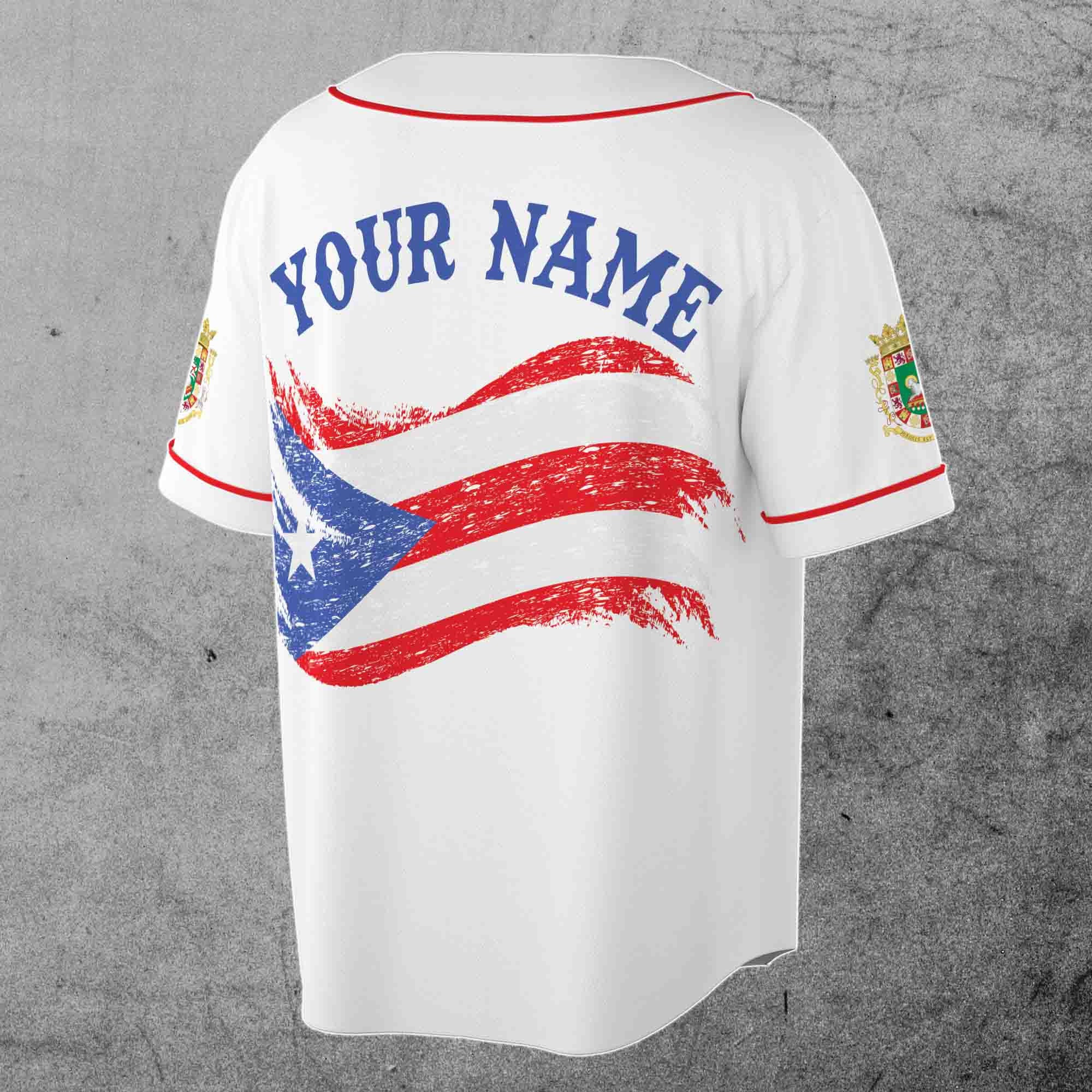 Customize Name Puerto Rico Baseball Jersey