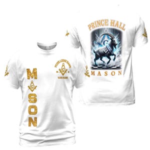 Personalized Freemason Prince Hall Custom Men&#39;s T-shirt S-5XL