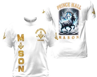 Gepersonaliseerde vrijmetselaar Prince Hall custom heren-T-shirt S-5XL