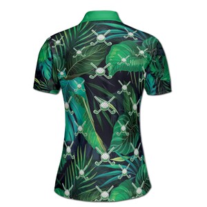 Artistic Palm Leaves Golf Shirt main image 1