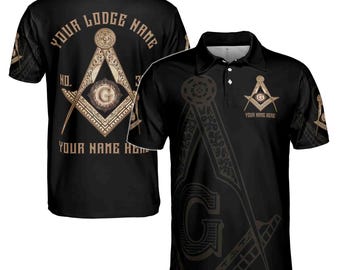 Freimaurer 3D All Over Print Poloshirt Größe S-5XL
