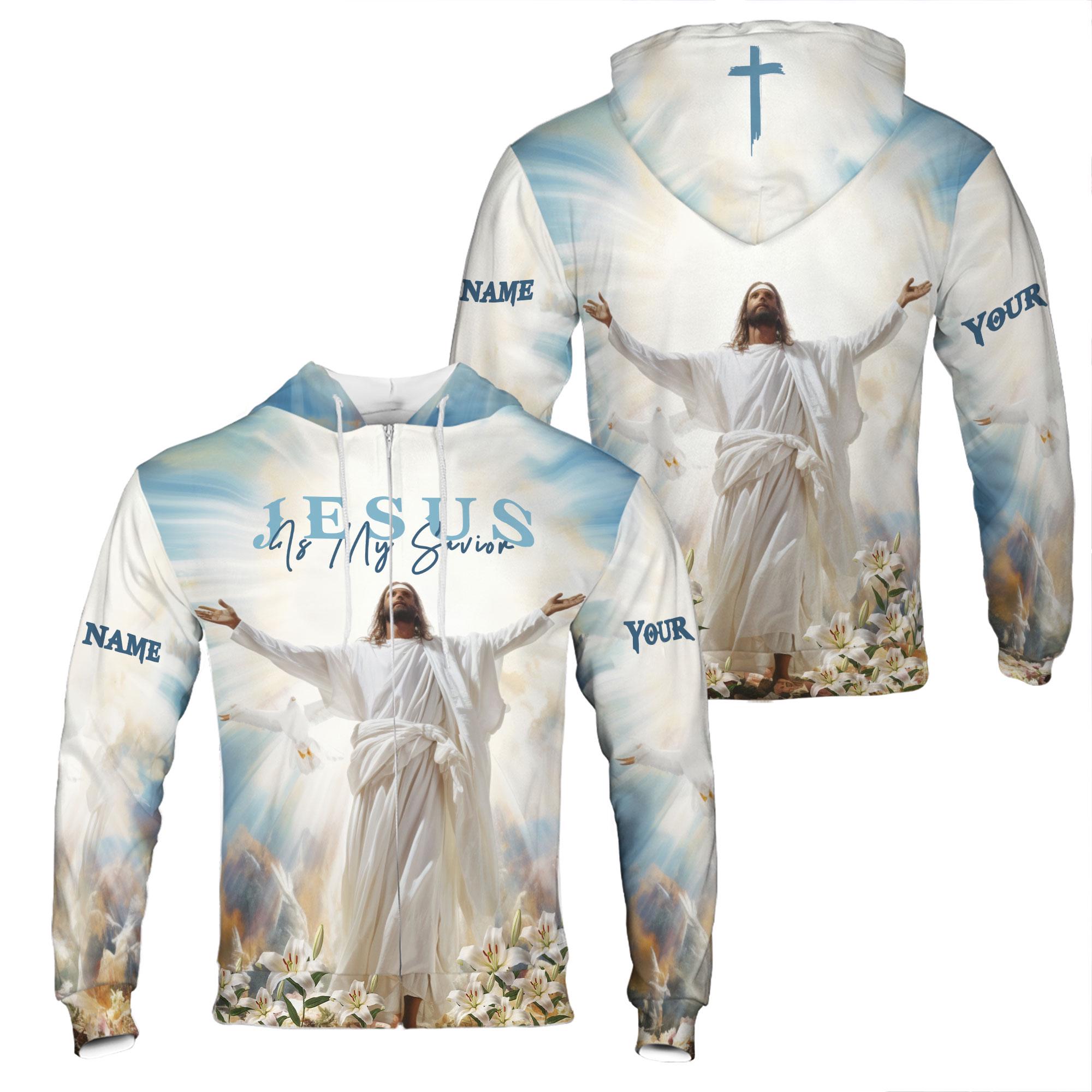 Custom Name Jesus Christ is My Savior Hoodie S-5XL - Etsy