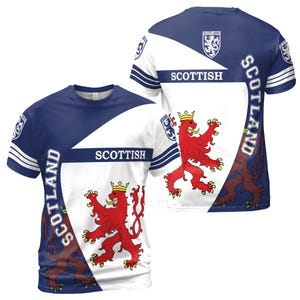 Patriotic Scotland Lion Scottish Coat of Arms Men&#39;s T-shirt S-5XL