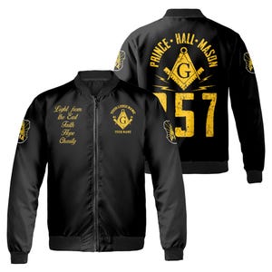 Personalized Light From East Prince Hall Mason 357 Bomber Jacket S-5XL