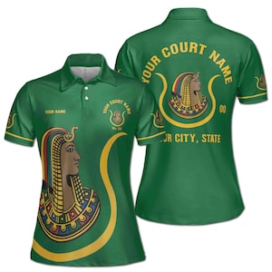 Custom Name Court DOI Daughter of Isis Multicolor Women's Polo Shirt S-5XL