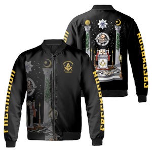 Personalized Masonic Lodge Altar Proud To Be A Mason Bomber Jacket S-5XL