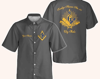 Camisa personalizada de Maestro Masón con botones, tallas S-5XL