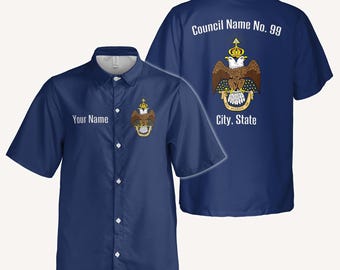 Camisa personalizada con botones Rite of Scottish 33 Wings Down (tallas S-5XL)