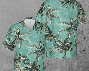 Funny Beach Holiday Tropical Palm Tree Hawaiian Shirt S-5XL for Men and Women