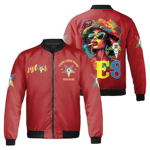 Custom Name Chapter Name OES Beautify Sistars Unisex Bomber Jacket S-5XL
