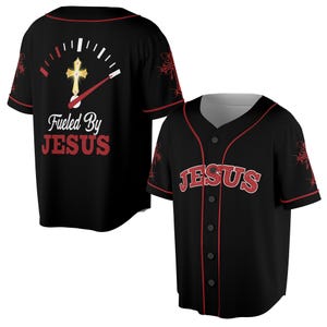 Red Cross Fueled By Jesus Baseball Jersey S-5XL