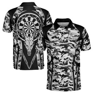 Funny Darts And Deer Polo Shirt Personalized Name Men&#39;s Polo Shirt S-5XL