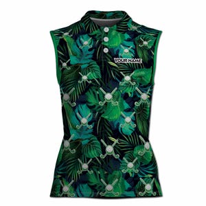 Artistic Palm Leaves Golf Shirt