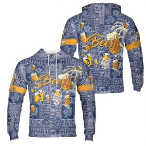 Sudadera con capucha personalizada con temática de cerveza I Love Beer and Chill, tallas S a 5XL