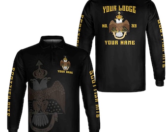 Polo de manga larga personalizado Rito de Escocia 33 Wings Down, tallas S-5XL