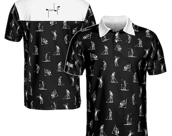 Polo de golfista multiposición con nombre personalizado para hombre (tallas S-5XL)