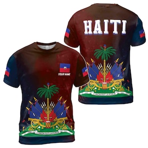 Camiseta personalizada con el nombre L'Union Fait La Force Haiti para hombre tallas S-5XL