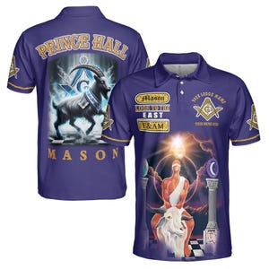 Freemason Prince Hall Masonic Medieval Astral Men&#39;s Polo Shirt S-5XL