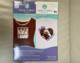 June Tailor 4-Sheet Variety Dark and Light Iron On Transfers For Ink Jet Printers