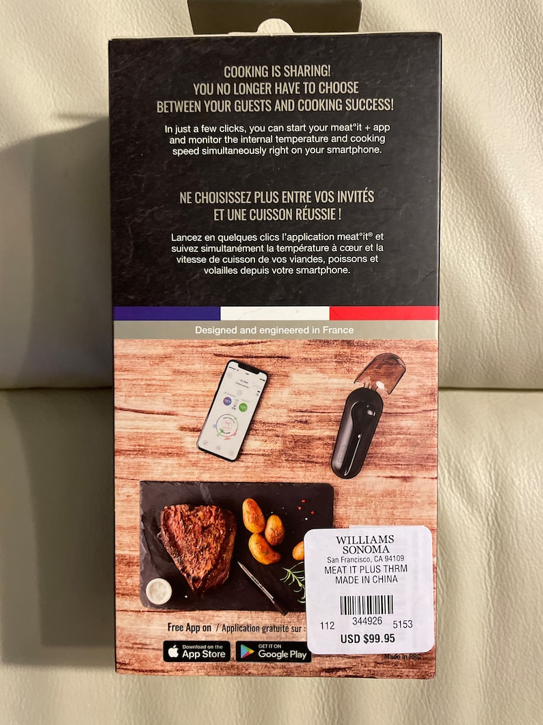 Williams-Sonoma meat it + Smart Wireless Thermometer