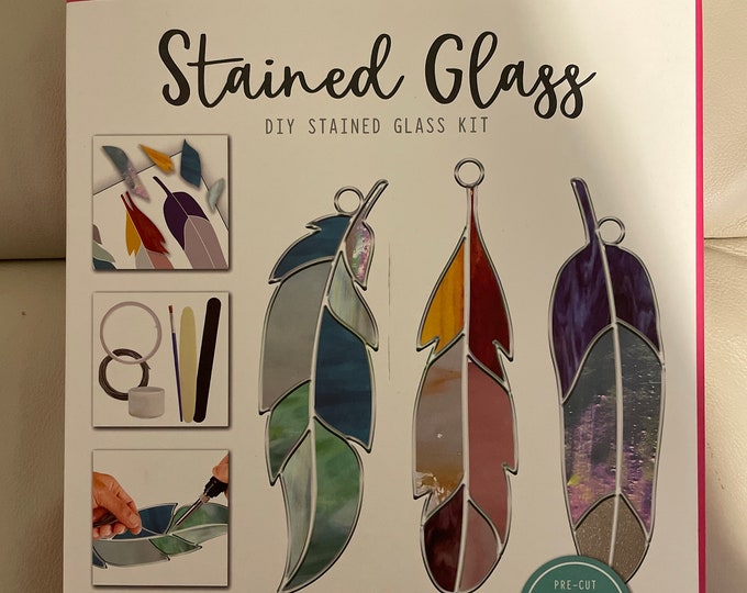 American Crafts DIY Stained Glass Kit Etsy