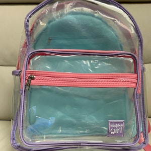 Madden Girl Clear Vinyl Dome Backpack-mg-7504 MULTI