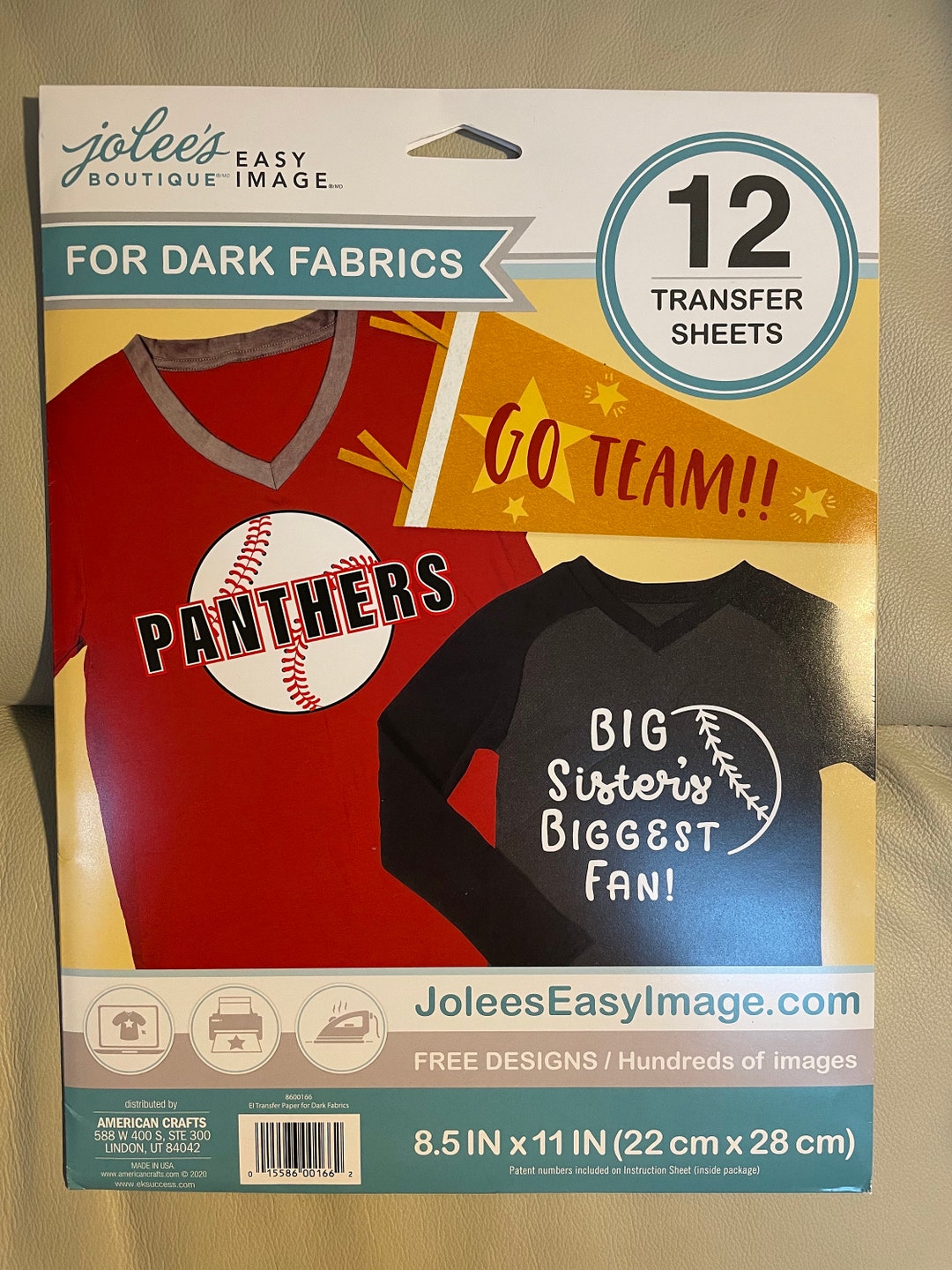 Jolee’s Boutitque Easy Image for Dark Fabrics 12 Transfer Sheets - Etsy