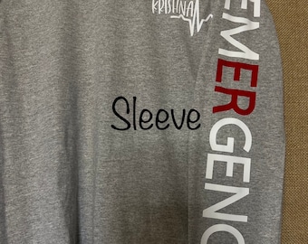 Emergency Department Long Sleeve Shirt-personalization Available