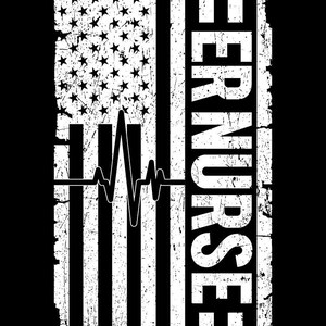 ER Nurse Flag Decal