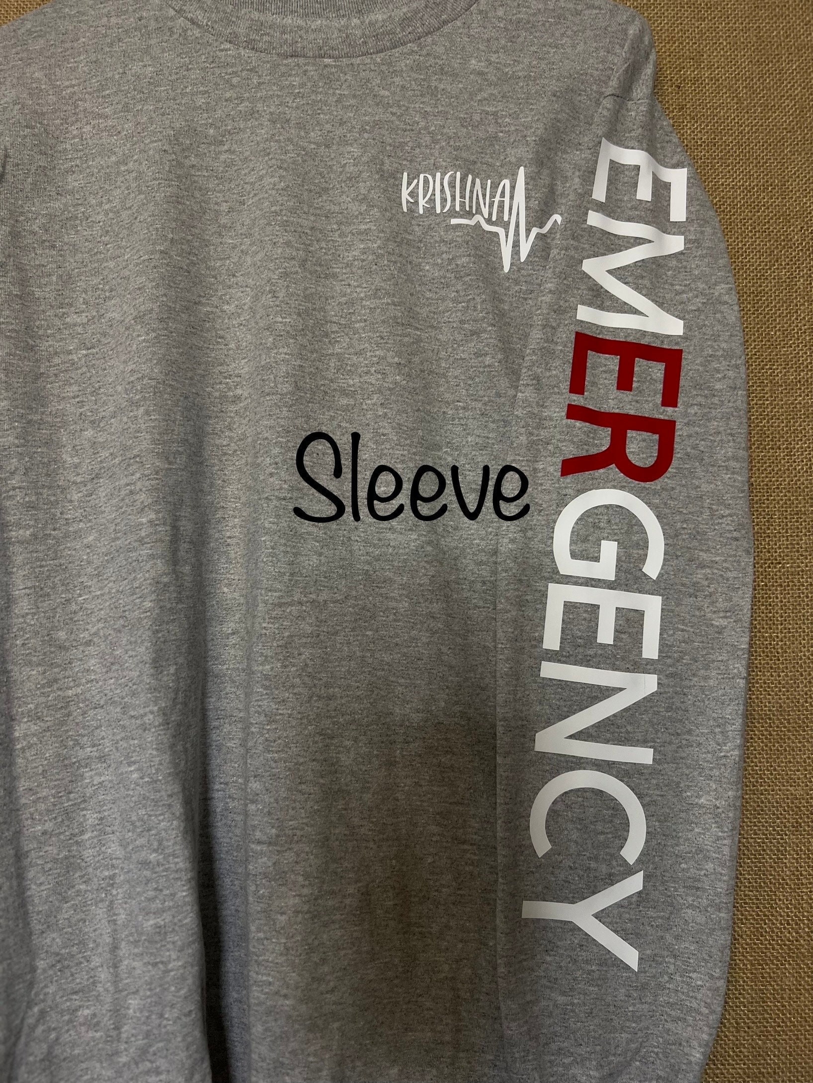 Emergency Department Long Sleeve Shirt-personalization Available