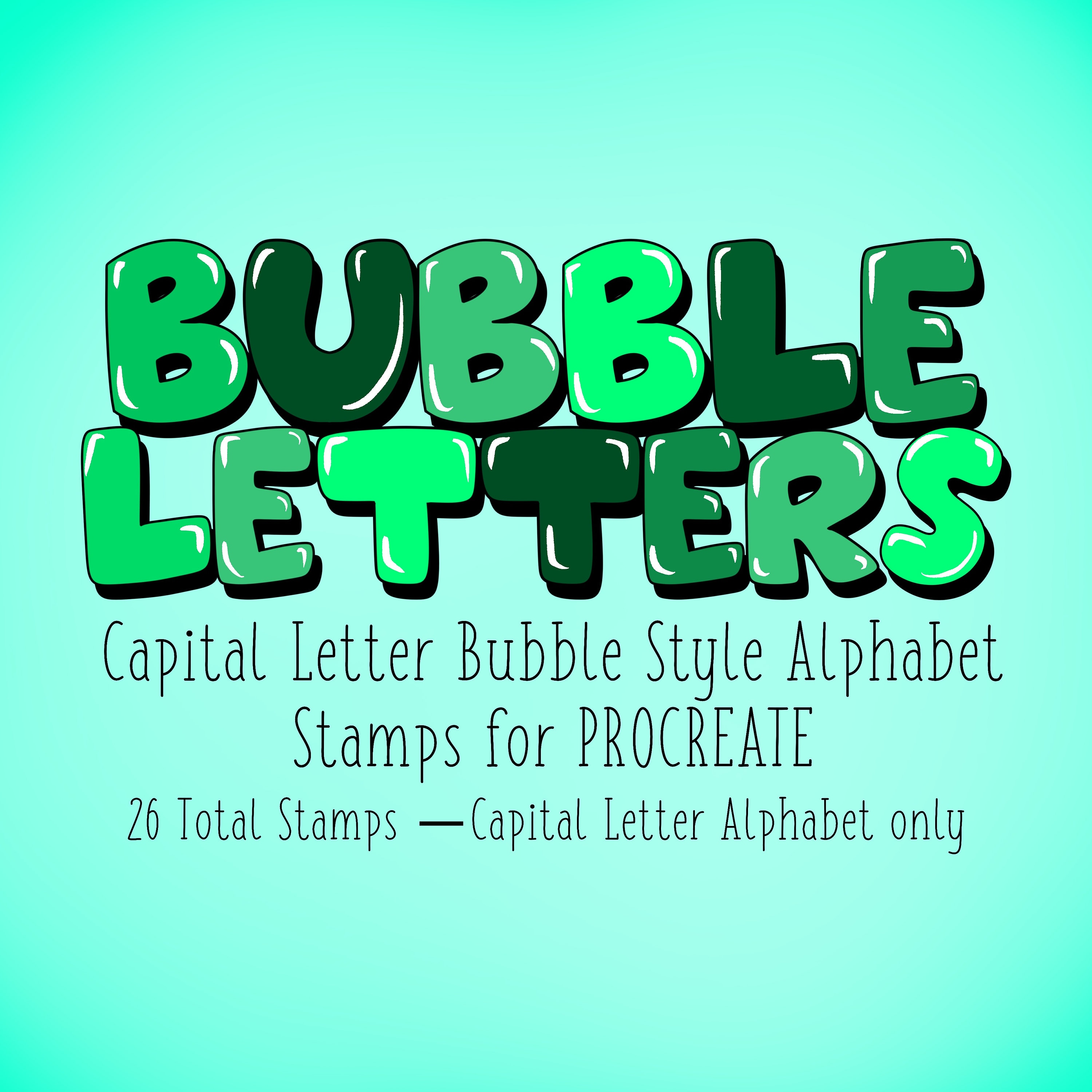 capital a bubble letters