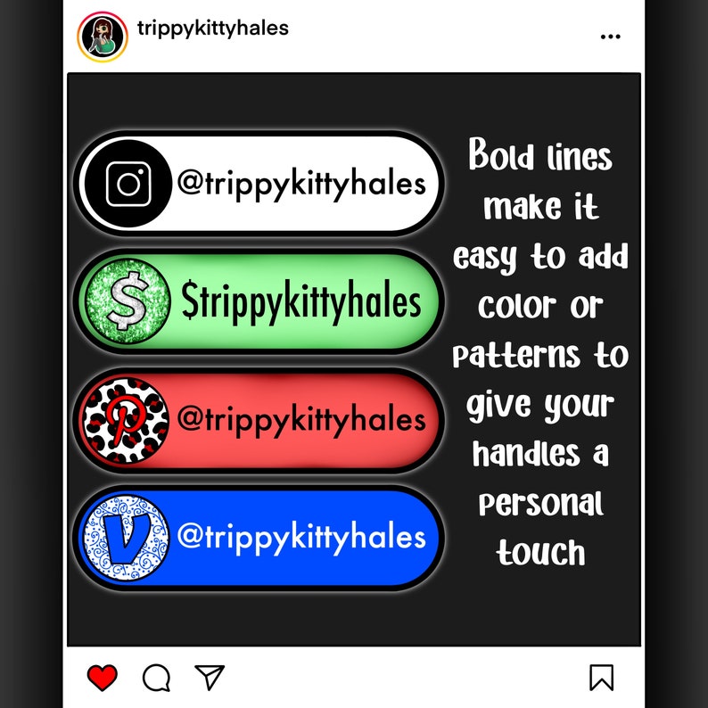 Social Media Icons Stamps for Procreate Etsy