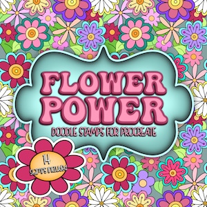 Flower Doodle Stamps for PROCREATE