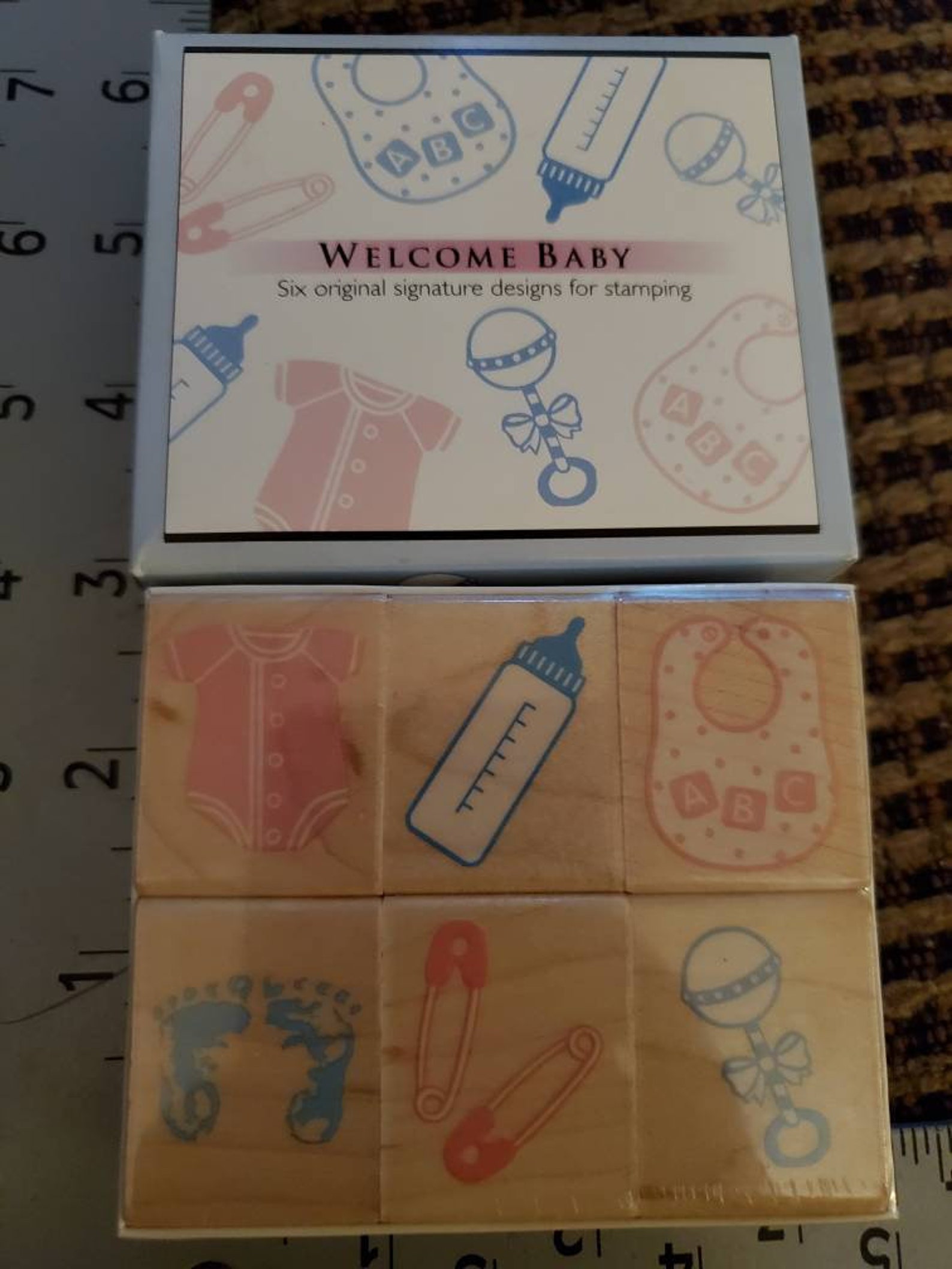 new baby stamps. Set of 6 Etsy