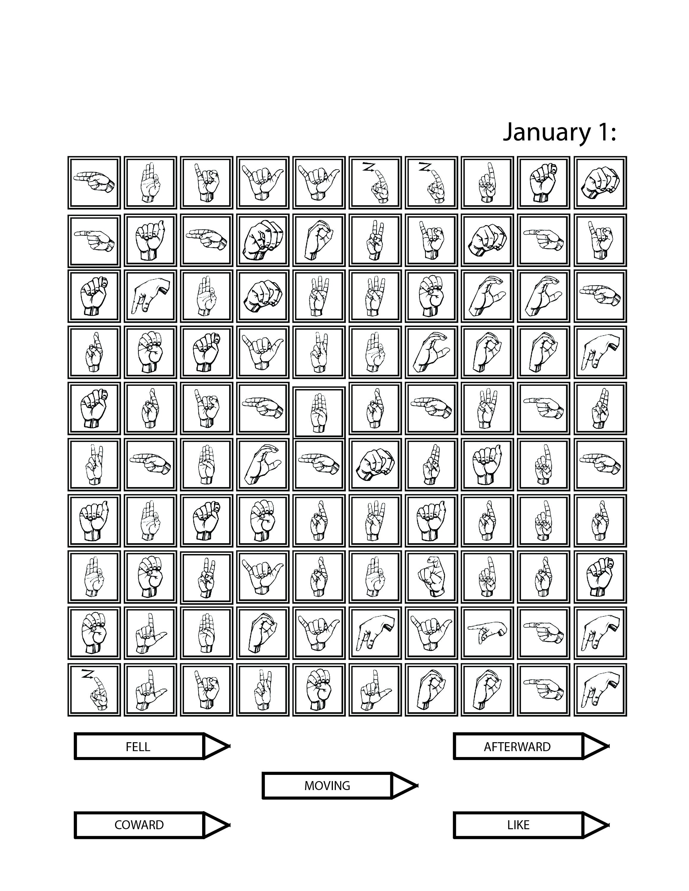 ASL Word Search Sign Language Workbook ASL Fingerspelling | Etsy