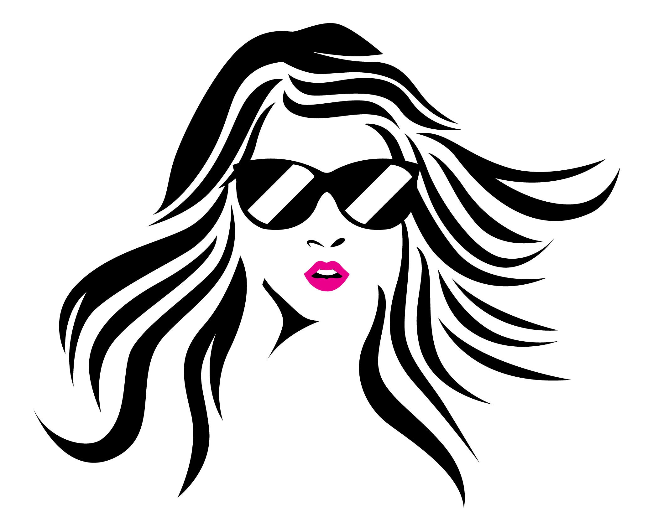 Modern Girl Sunglasses SVG Etsy