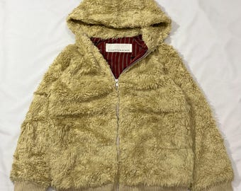 90er Jahre ISSEY MIYAKE Sunaokuwahara Kunstpelz Zipper Hoodie