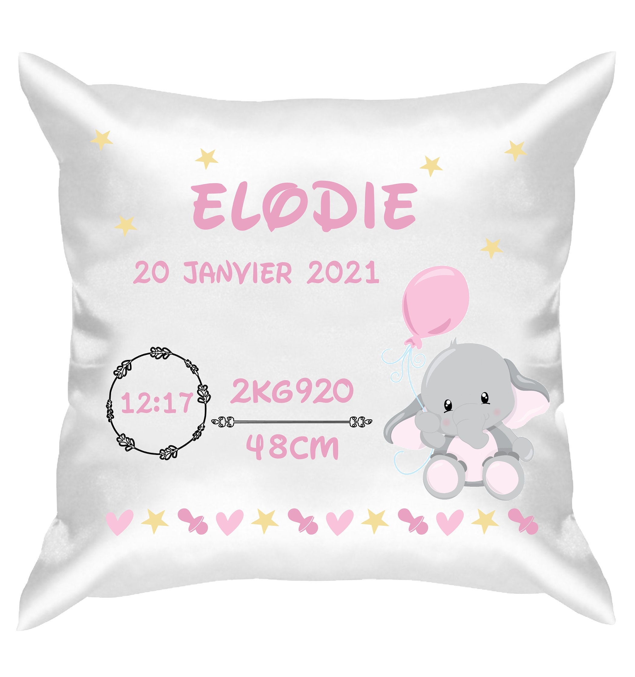 Coussin Personnalisée Spécial Naissance
