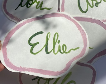 Hand Painted Wedding & Event Party Name Place Cards