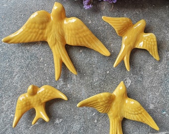 Portuguese Camel color / Ceramic Swallows,  Portugal Pottery, Portugal Swallows, Keramik Portugal