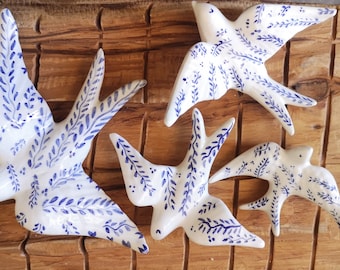 Portuguese Swallows, Portugal Pottery, Portugal Swallows, Keramik Portugal, Available in 4 sizes:)