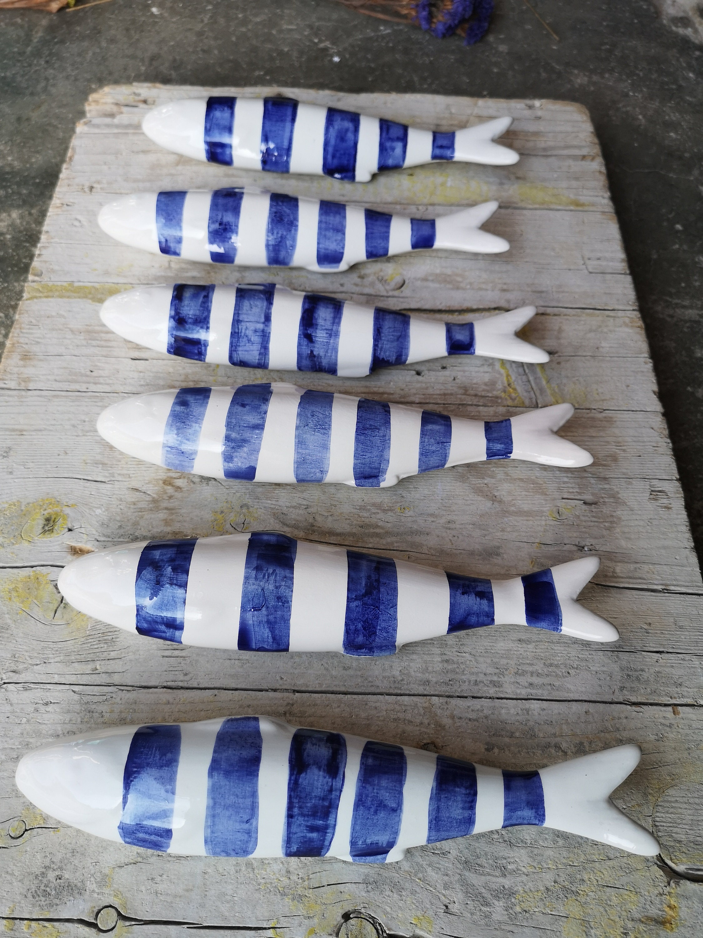 Portuguese Tiles Handpainted , Decorative Tile Panel, Sea Collection, Beach House Wall Decor - UK