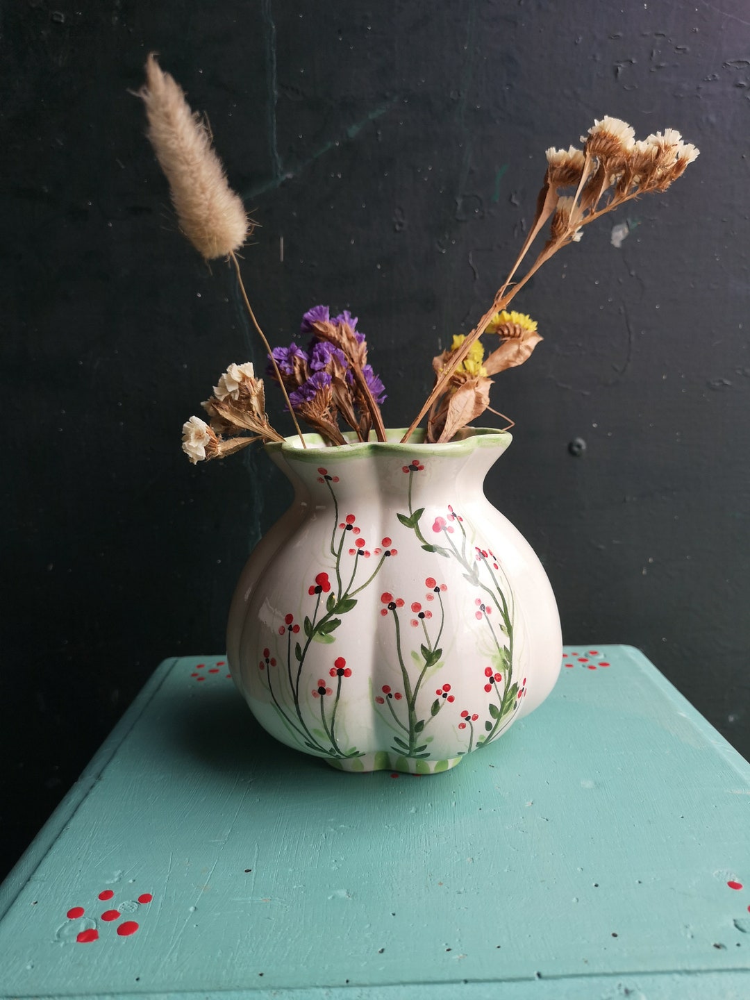 Tiny Ceramic Jar/portugal Pottery, Ceramic Portugal, Keramik Portugal