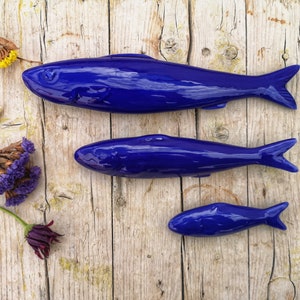 Cobalt Blue Sardines!!! Ceramic Typical Portuguese Sardines! Sardinhas :)